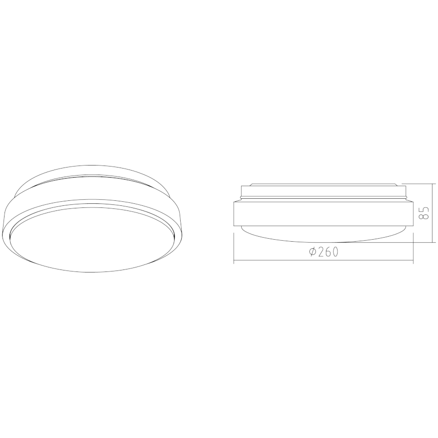 APLED - LED taklampa LENS PP TRICOLOR LED/12W/230V IP41 2700 - 6500K 825lm