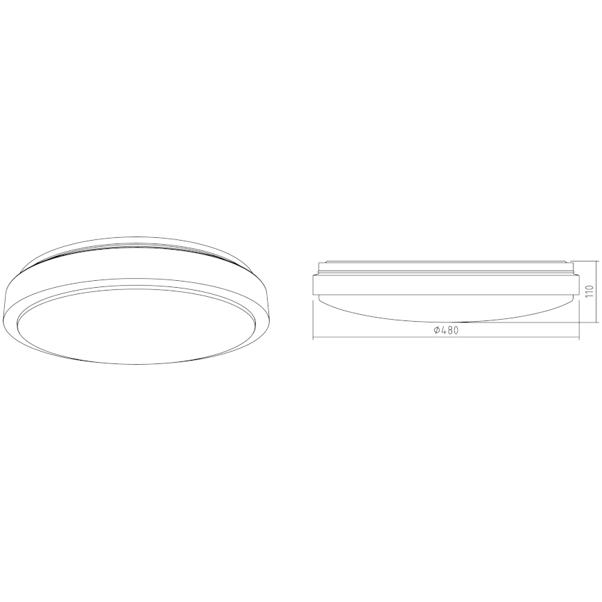 APLED - LED taklampa LENS PP TRICOLOR LED/36W/230V IP41 2700 - 6500K 2520lm