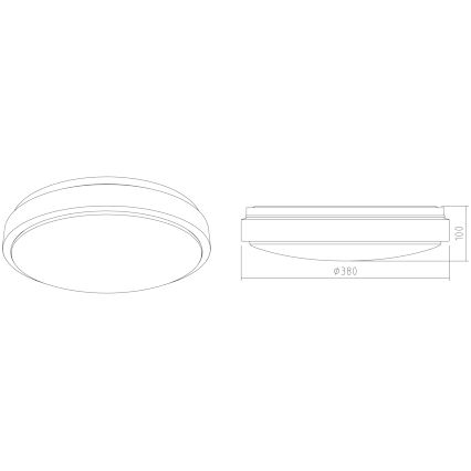 APLED - LED taklampa LENS R TRICOLOR LED/24W/230V IP41 2700 - 6500K 1680lm
