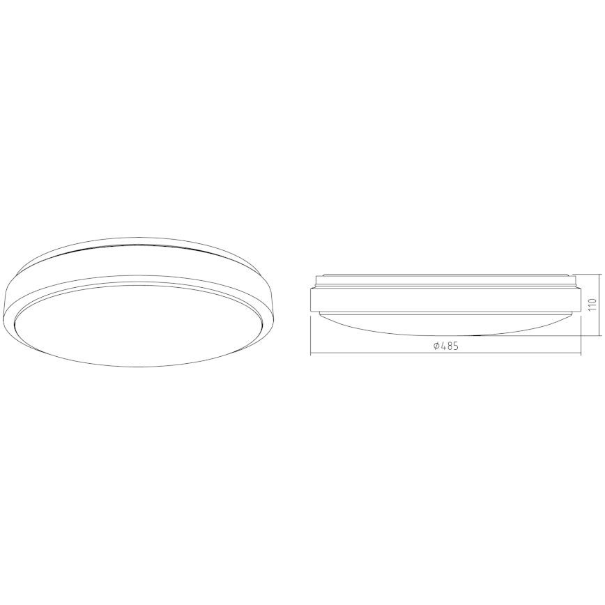 APLED - LED taklampa LENS R TRICOLOR LED/36W/230V IP41 2700 - 6500K 2520lm