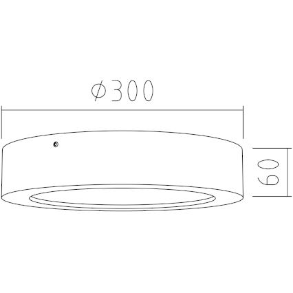 APLED - LED taklampa RONDO LED/24W/230V diameter  30 cm ek