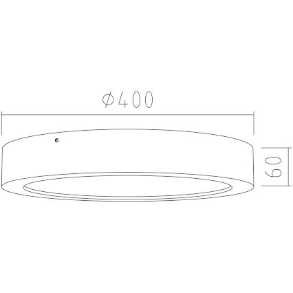 APLED - LED taklampa RONDO LED/36W/230V diameter  40 cm ek