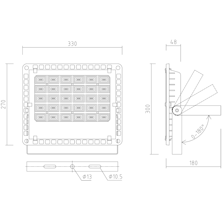 APLED - LED Utomhus Strålkastare PRO LED/100W/230V IP66 10000lm 6000K