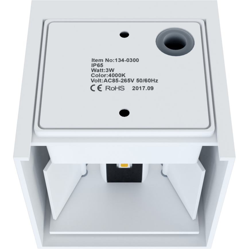APLED - LED Utomhus Väggbelysning CUBE 2xLED/3W/230V IP65