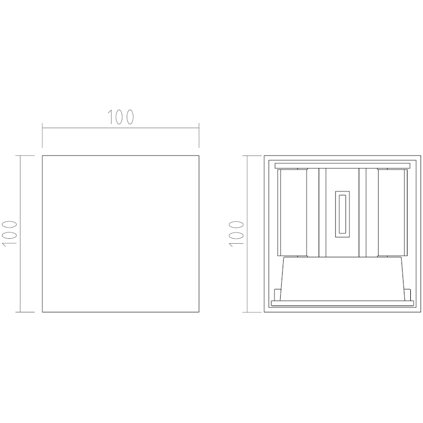 APLED - LED Utomhus Väggbelysning CUBE 2xLED/3W/230V IP65