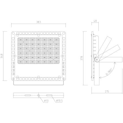 APLED - Utomhus LED Strålkastare PRO LED/150W/230V IP66 15000lm 6000K