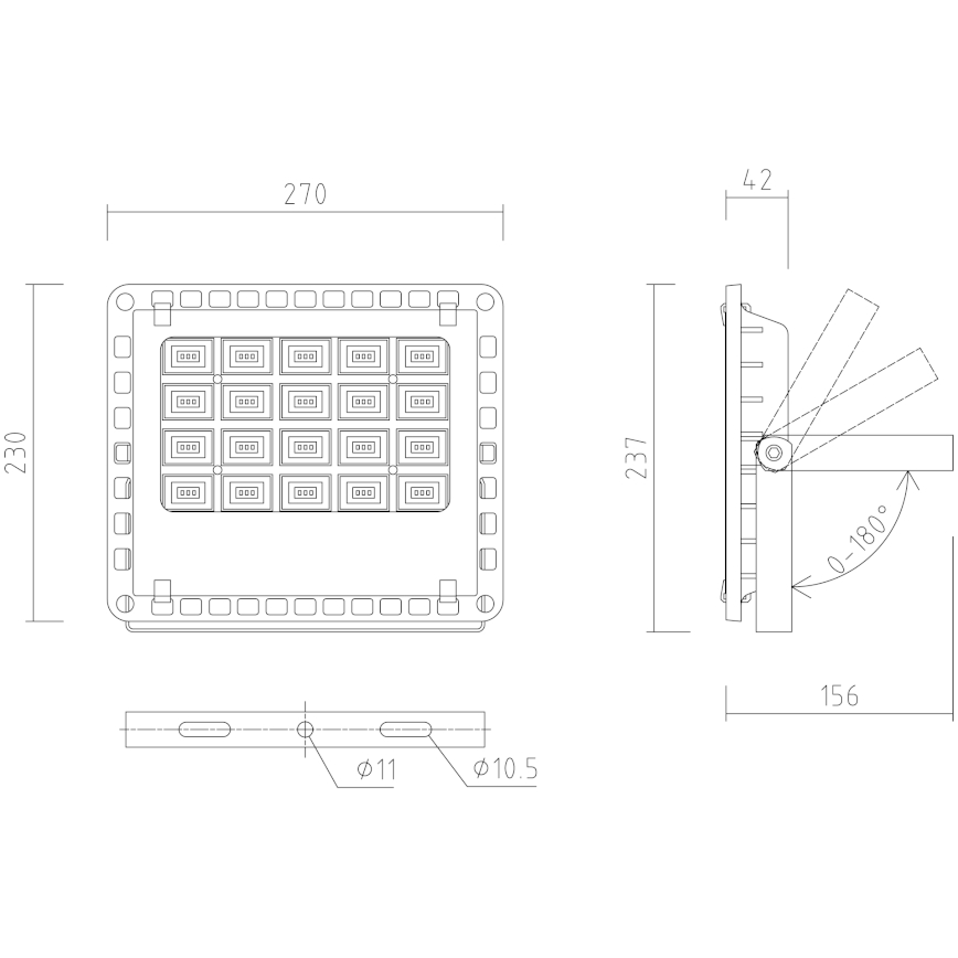 APLED - Utomhus LED Strålkastare PRO LED/50W/230V IP66 5000lm 6000K