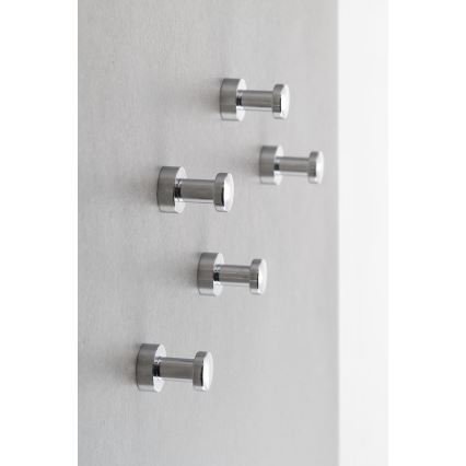 Aqualine - SET OM 5x Väggkrok SAMBA blank krom