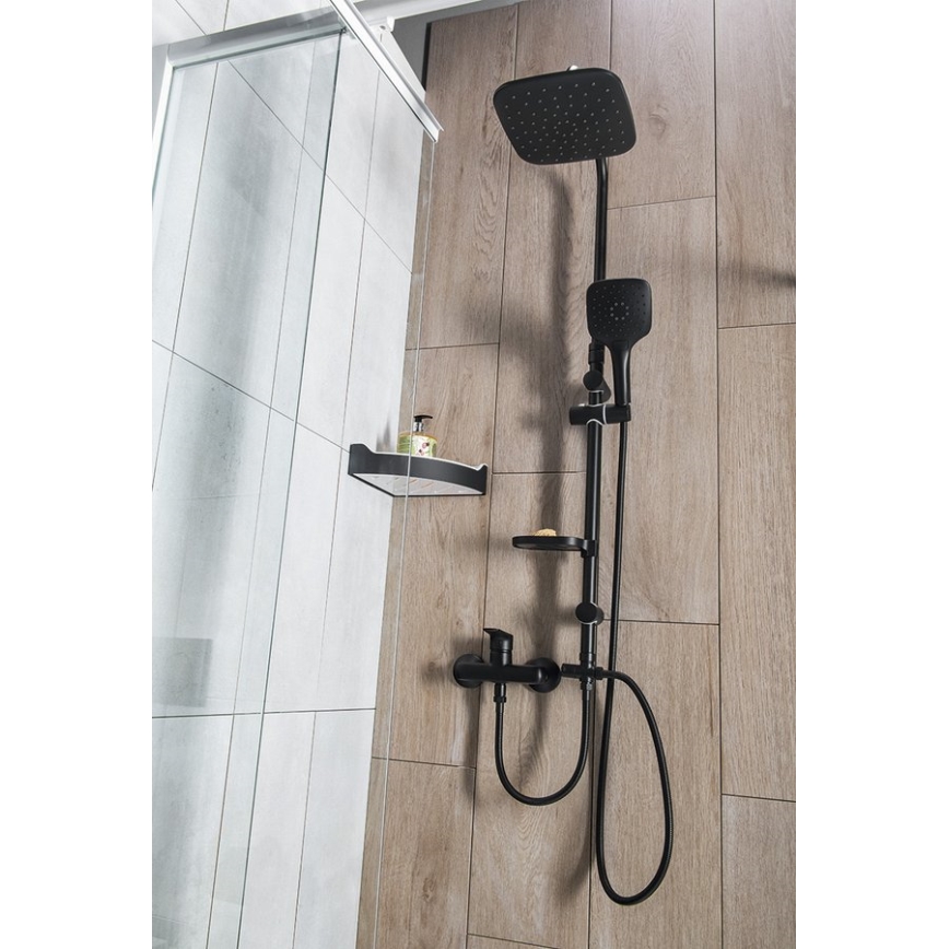 Aqualine - Dusch set KERA matt svart