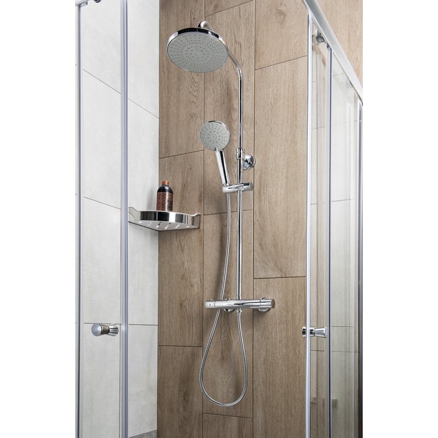 Aqualine - Dusch set med termostatkran LIGA skinande krom