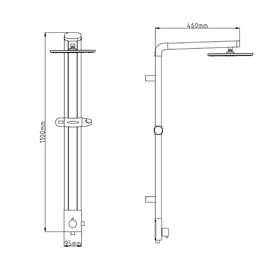 Aqualine - Dusch set TOUR skinande krom
