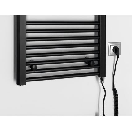 Aqualine - Elektrisk för badrum element DIRECT-E 300W/230V 96 cm matt svart rak