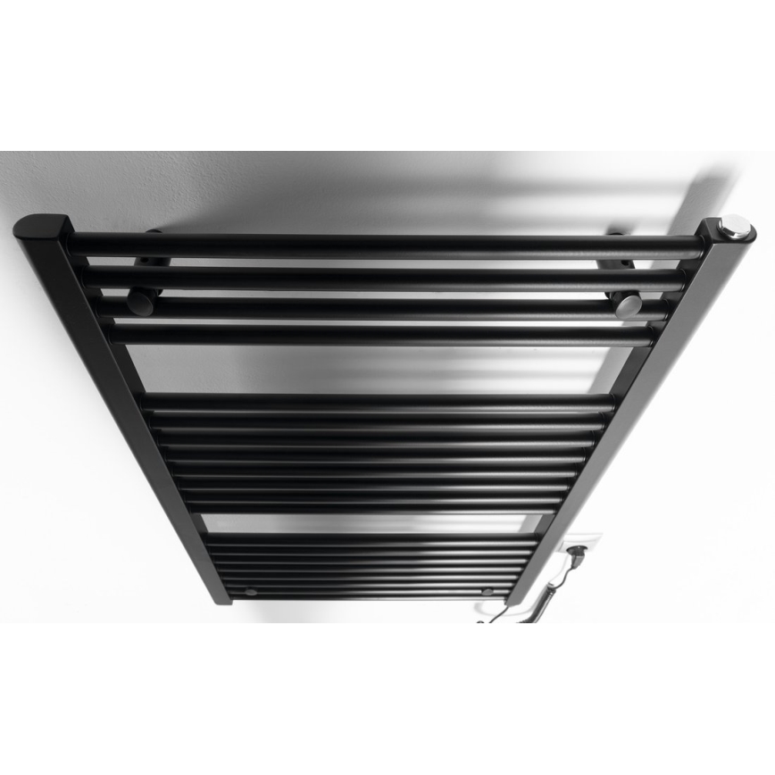 Aqualine - Elektrisk för badrum element DIRECT-E 400W/230V 96 cm matt svart rak
