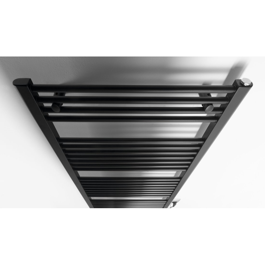 Aqualine - Elektrisk för badrum element DIRECT-E 600W/230V 132 cm matt svart rak