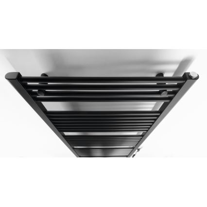 Aqualine - Elektrisk för badrum element DIRECT-E 800W/230V 168 cm matt svart rak