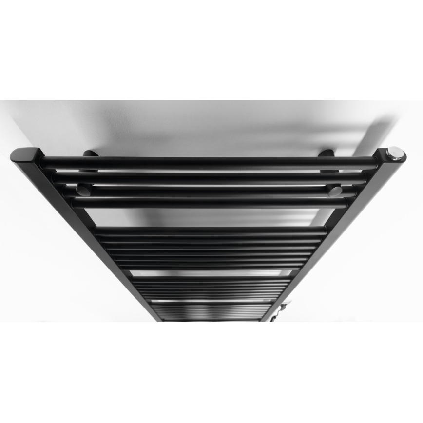 Aqualine - Elektrisk för badrum element DIRECT-E 800W/230V 168 cm matt svart rak