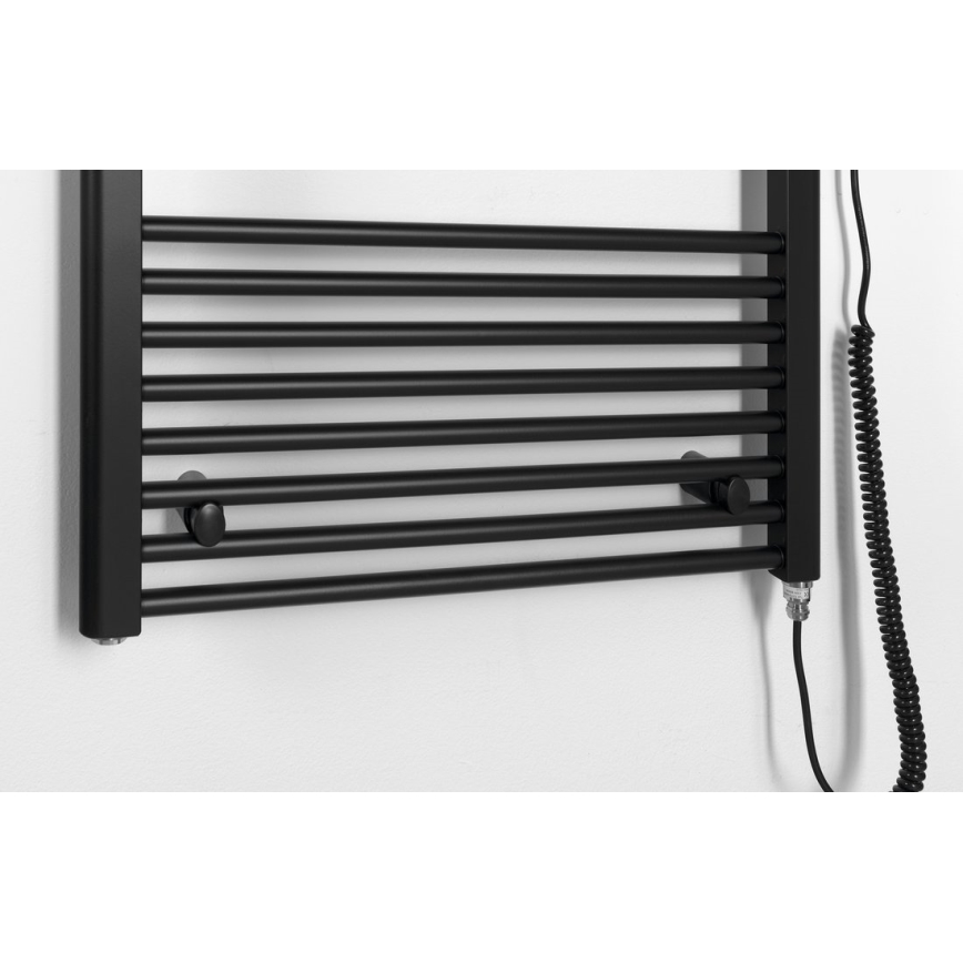 Aqualine - Elektrisk för badrum element DIRECT-E 800W/230V 168 cm matt svart rak