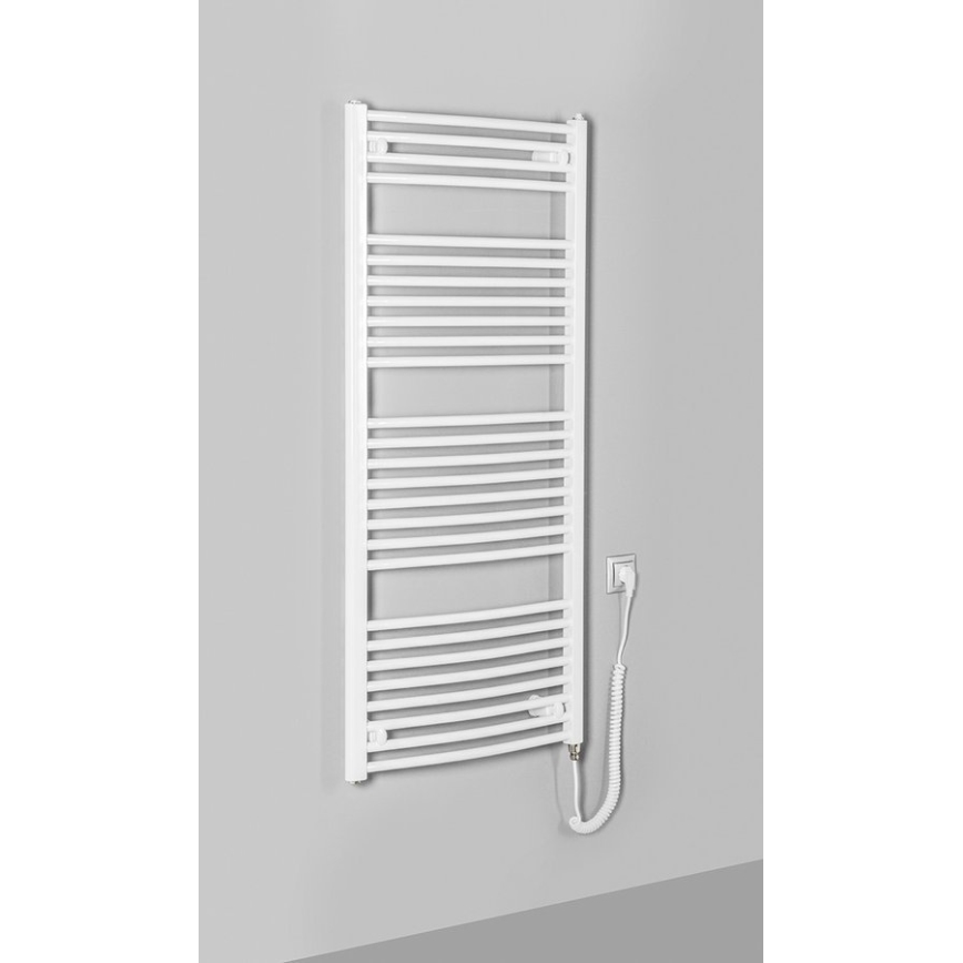 Aqualine - Elektrisk för badrum element ORBIT-E 600W/230V 132 cm vit rund