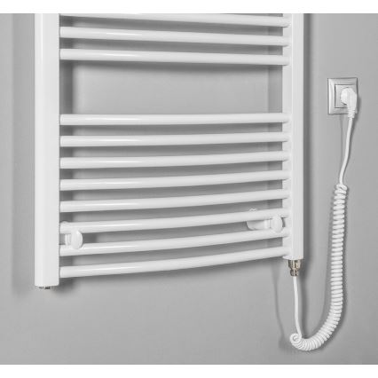 Aqualine - Elektrisk för badrum element ORBIT-E 600W/230V 132 cm vit rund