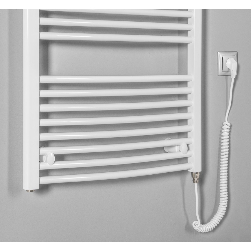 Aqualine - Elektrisk för badrum element ORBIT-E 600W/230V 132 cm vit rund