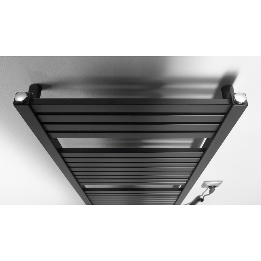 Aqualine - Elektrisk för badrum element TONDI-E 300W/230V 97 cm matt svart rak