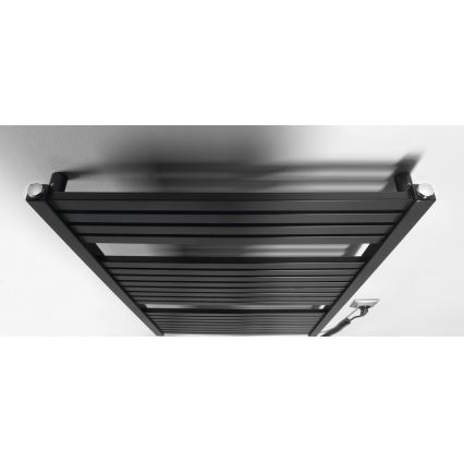 Aqualine - Elektrisk för badrum element TONDI-E 400W/230V 97 cm matt svart rak