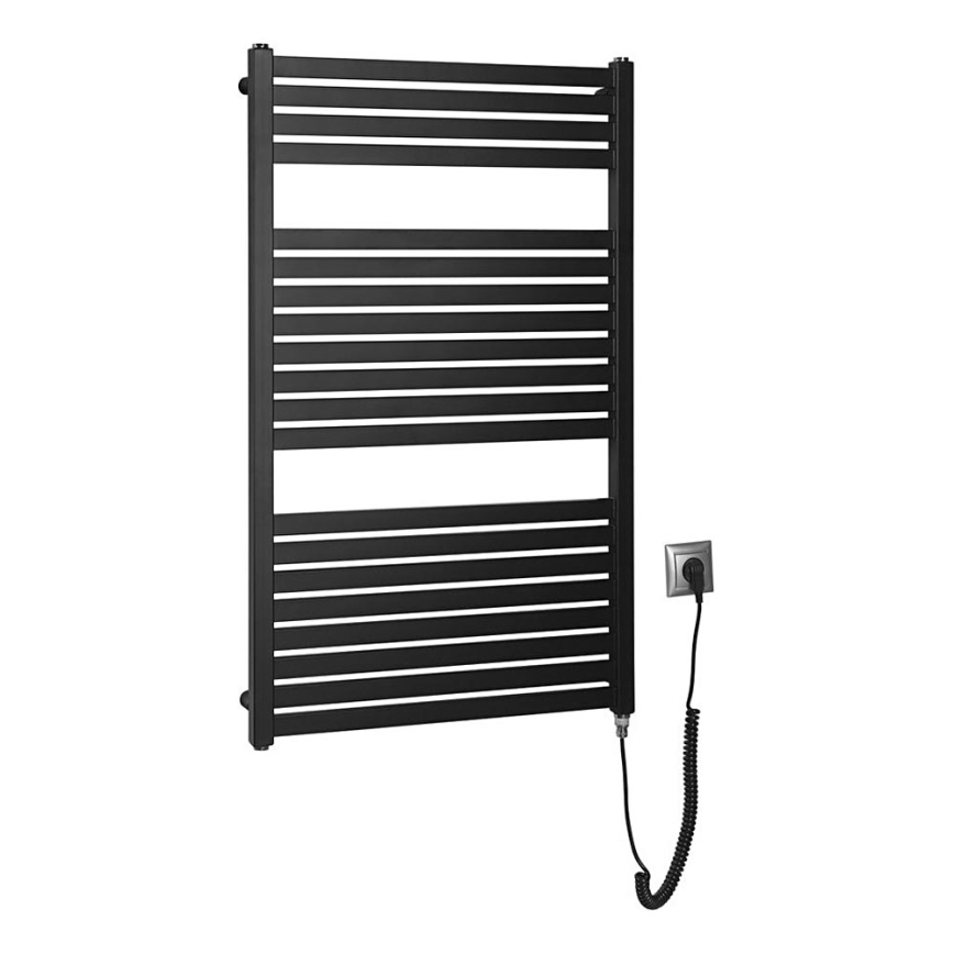 Aqualine - Elektrisk för badrum element TONDI-E 400W/230V 97 cm matt svart rak