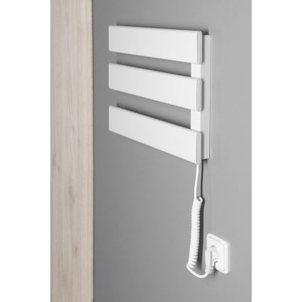 Aqualine - Elektrisk handdukskena ELVIS 50W/230V 34,2 cm vit rätt