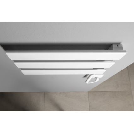 Aqualine - Elektrisk handdukskena ELVIS 50W/230V 34,2 cm vit rätt
