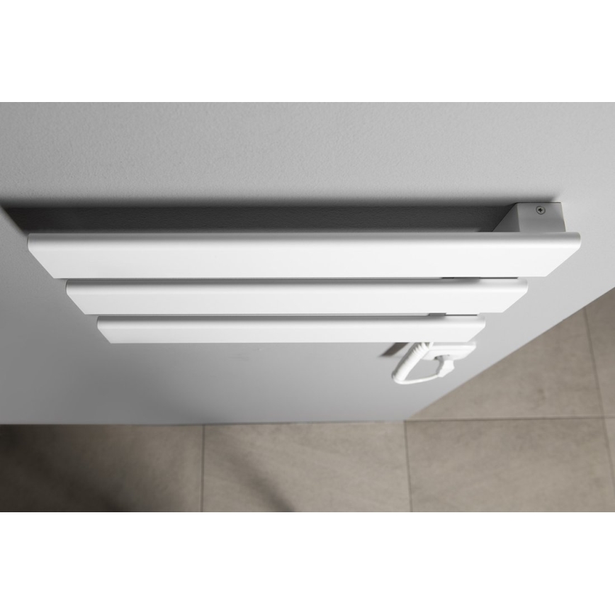 Aqualine - Elektrisk handdukskena ELVIS 50W/230V 34,2 cm vit rätt