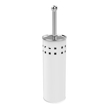 Aqualine - Fristående toalettborste SIMPLE LINE vit/skinande krom