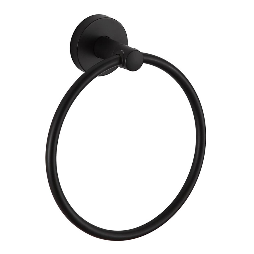 Aqualine - Handdukshängare för vägg SAMBA diameter 15,5 cm svart
