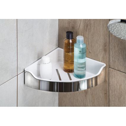 Aqualine - Hörnhylla för dusch SAMBA 21,8x30 cm skinande krom