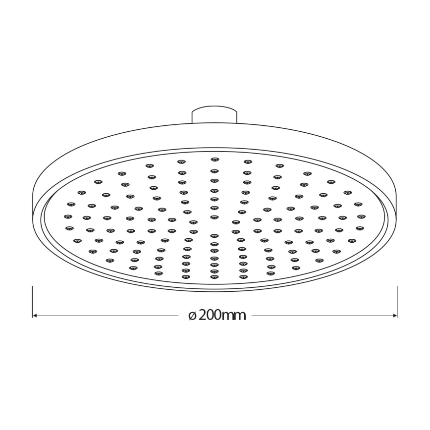 Aqualine - Huvuddusch diameter 20 cm skinande krom