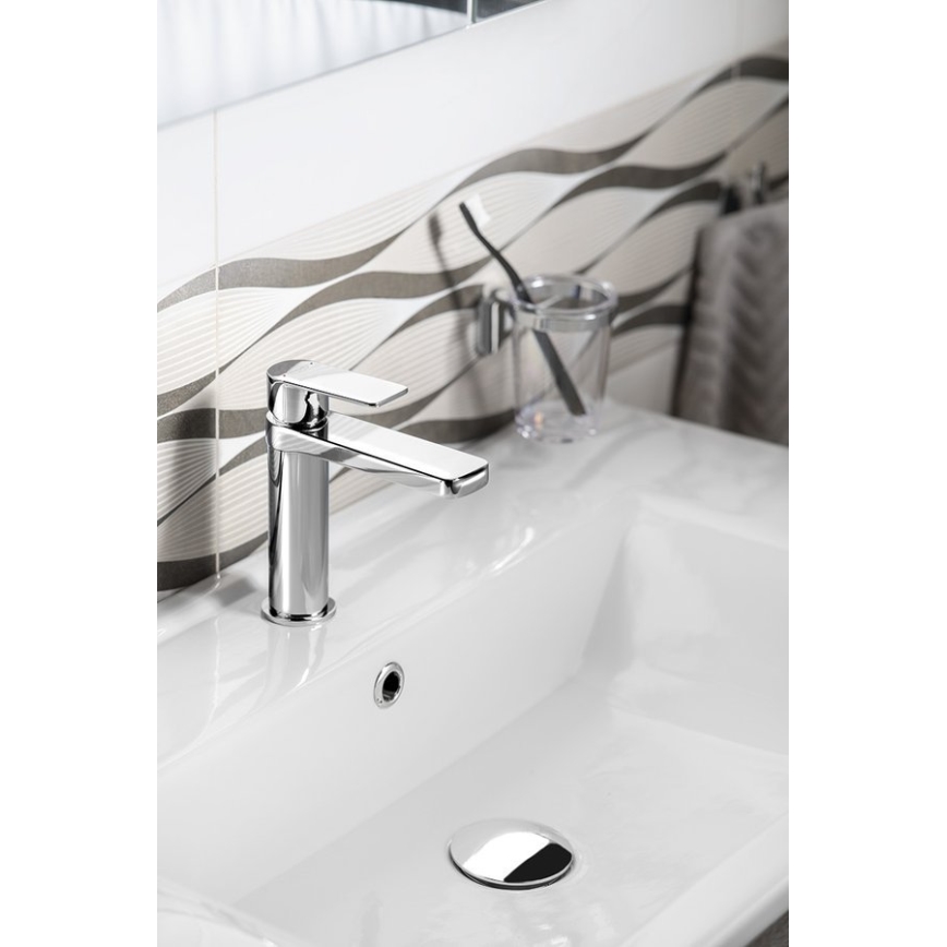 Aqualine - Kran till handfat DAPHNE 15,5 cm skinande krom