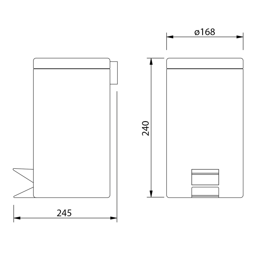 Aqualine - Soptunna SIMPLE LINE 3 l matt vit