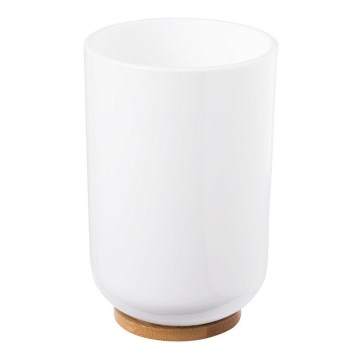 Aqualine - Tandborsthållare SNOW vit/bambu