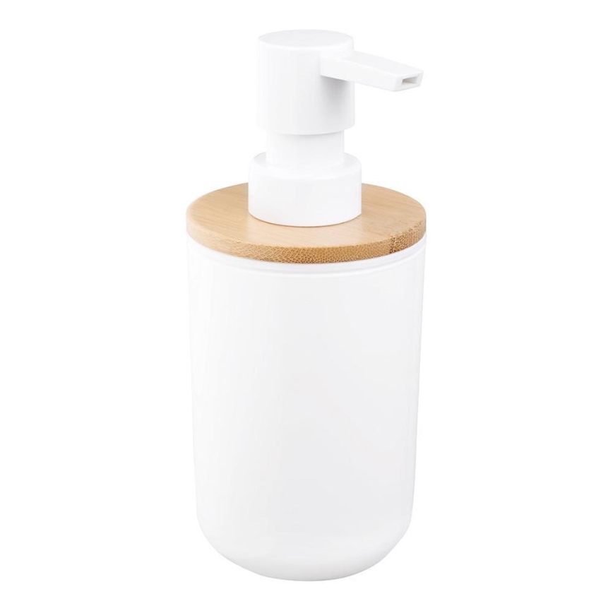 Aqualine - Tvålpump SNOW 350 mm vit/bambu
