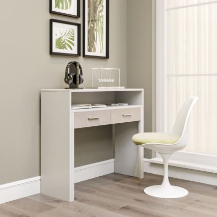 Arbetsbord 88x99 cm vit/beige