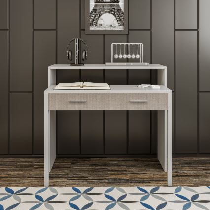 Arbetsbord 88x99 cm vit/beige