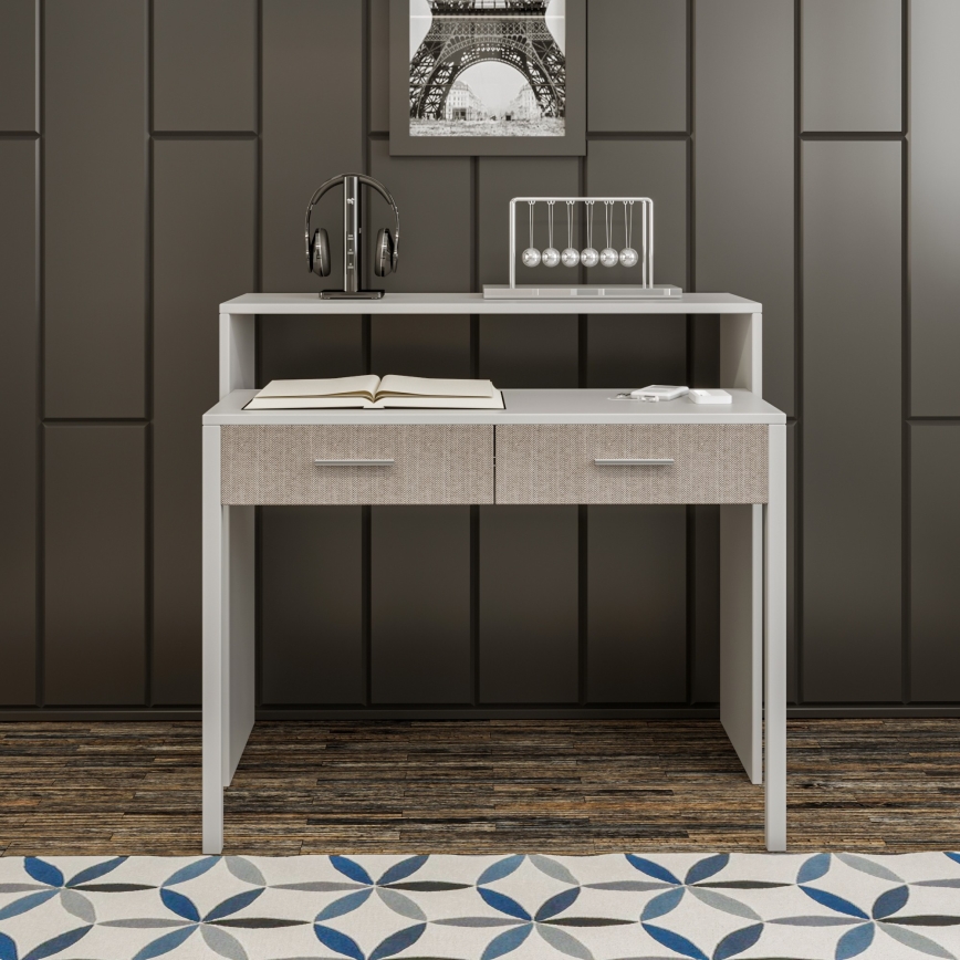 Arbetsbord 88x99 cm vit/beige