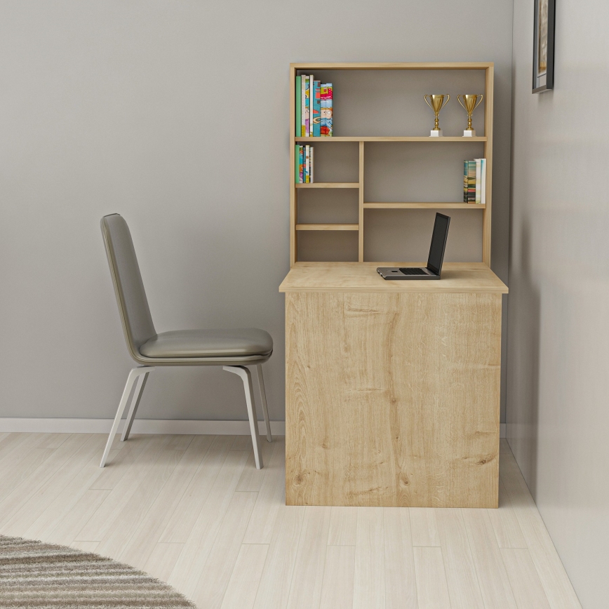 Arbetsbord med hylla SEDIR 154,2x59 cm beige