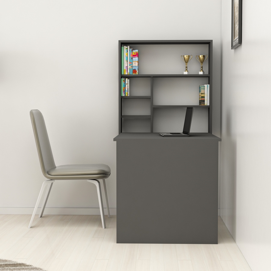 Arbetsbord med hylla SEDIR 154,2x90 cm antracit