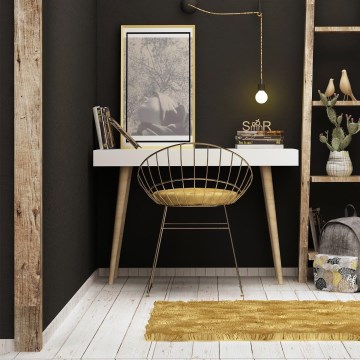Arbetsbord VERONIKA 74x100 cm vit/beige