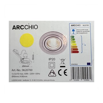 Arcchio - Infälld lampa SOPHIA 1xGU10/50W/230V