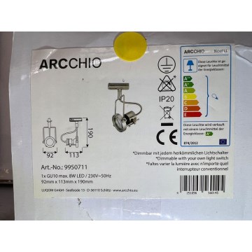 Arcchio - LED ljusreglerad spotlight För skensystem ARIKA 1xGU10/5W/230V