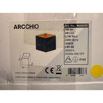 Arcchio - LED vägglampa för utomhusbruk ALIMA LED/8W/230V