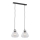 Argon 0854 - Ljuskrona med upphängningsrem DECORATO 2xE27/15W/230V svart