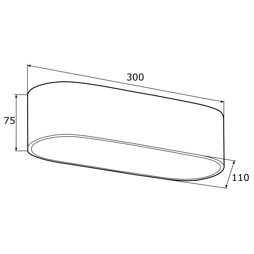 Argon 0903 - Taklampa TONI 2xE27/15W/230V svart