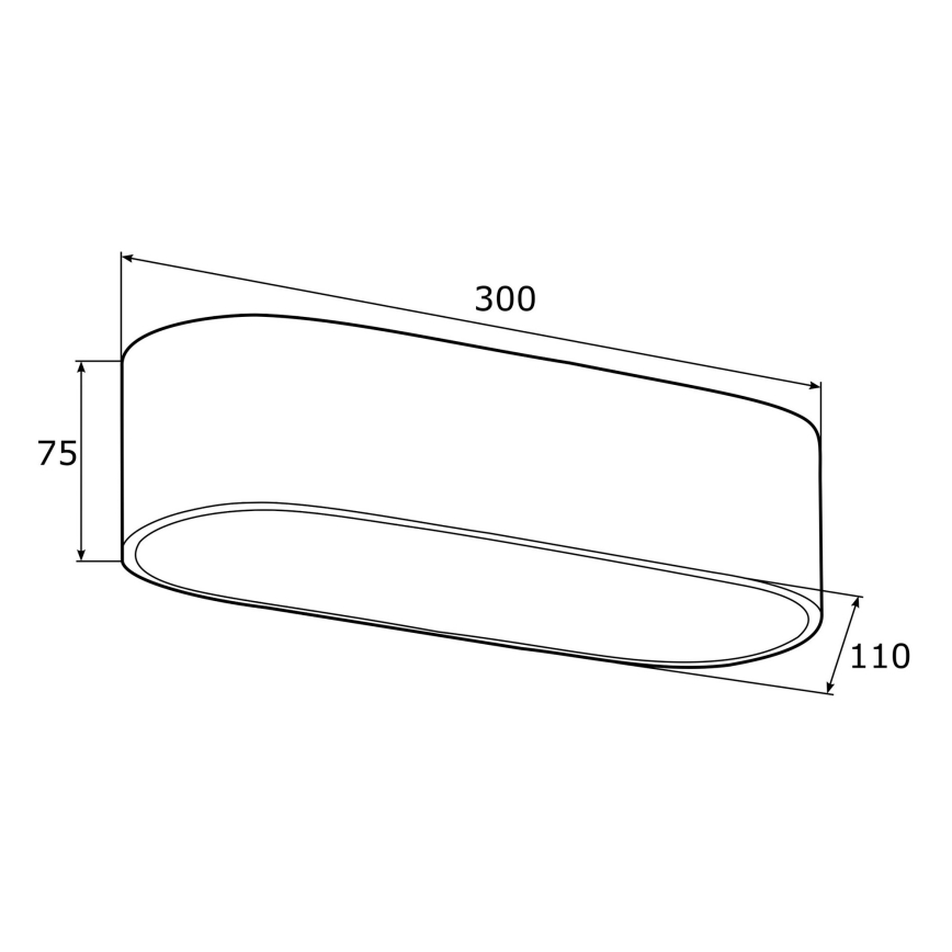 Argon 0905 - Takbelysning TONI 2xE27/15W/230V vit